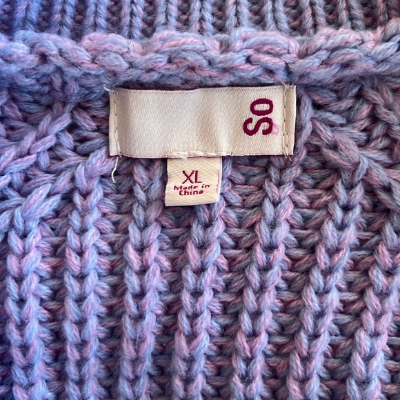 Super cozy purple knitted SO XL sweater - Picture 3 of 3